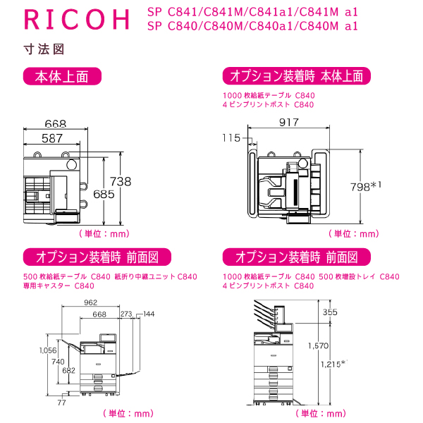 RICOH IPSIO SP C840 A3カラーレーザープリンター | リサイクルトナー