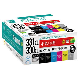 エコリカ ECI-C331XL-6P 6色マルチパック キヤノン BCI-331XL+330XL/6MP 対応リサイクルインクタンク